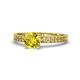 1 - Janina Classic Yellow Diamond Solitaire Engagement Ring 