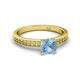 3 - Janina Classic Aquamarine Solitaire Engagement Ring 