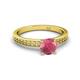 3 - Janina Classic Rhodolite Garnet Solitaire Engagement Ring 