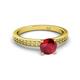 3 - Janina Classic Ruby Solitaire Engagement Ring 