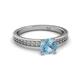 3 - Janina Classic Aquamarine Solitaire Engagement Ring 