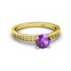 3 - Janina Classic Amethyst Solitaire Engagement Ring 