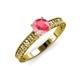 3 - Florian Classic 6.50 mm Round Pink Tourmaline Solitaire Engagement Ring 