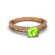 4 - Florian Classic 6.50 mm Round Peridot Solitaire Engagement Ring 