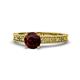 1 - Florian Classic 6.50 mm Round Red Garnet Solitaire Engagement Ring 