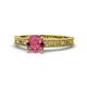 1 - Florian Classic 6.50 mm Round Rhodolite Garnet Solitaire Engagement Ring 