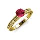3 - Florian Classic 6.00 mm Round Ruby Solitaire Engagement Ring 