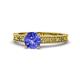 1 - Florian Classic 6.50 mm Round Tanzanite Solitaire Engagement Ring 