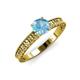3 - Florian Classic 6.50 mm Round Blue Topaz Solitaire Engagement Ring 