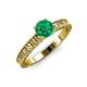 3 - Florian Classic 6.00 mm Round Emerald Solitaire Engagement Ring 