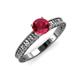 3 - Florian Classic 6.00 mm Round Ruby Solitaire Engagement Ring 