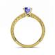 4 - Florian Classic 6.50 mm Round Tanzanite Solitaire Engagement Ring 