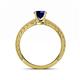 5 - Florian Classic 6.00 mm Round Blue Sapphire Solitaire Engagement Ring 