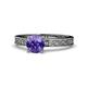 1 - Cael Classic 6.50 mm Round Iolite Solitaire Engagement Ring 