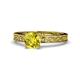 1 - Cael Classic 6.50 mm Round Yellow Diamond Solitaire Engagement Ring 