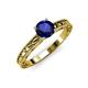 3 - Rachel Classic 6.00 mm Round Blue Sapphire Solitaire Engagement Ring 