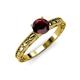 3 - Rachel Classic 6.50 mm Round Red Garnet Solitaire Engagement Ring 