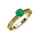 3 - Rachel Classic 6.00 mm Round Emerald Solitaire Engagement Ring 
