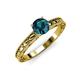 3 - Rachel Classic 6.00 mm Round Blue Diamond Solitaire Engagement Ring 