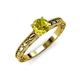 3 - Rachel Classic 6.00 mm Round Yellow Diamond Solitaire Engagement Ring 