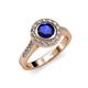 3 - Ara Blue Sapphire and Diamond Halo Engagement Ring 