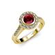 3 - Ara Ruby and Diamond Halo Engagement Ring 