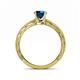 5 - Rachel Classic 6.00 mm Round Blue Diamond Solitaire Engagement Ring 