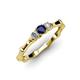 2 - Twyla Diamond and Blue Sapphire Three Stone Ring 