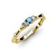 2 - Twyla Diamond and Blue Topaz Three Stone Ring 