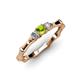 2 - Twyla Diamond and Peridot Three Stone Ring 