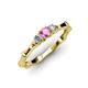 2 - Twyla Diamond and Pink Sapphire Three Stone Ring 