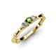 2 - Twyla Diamond and Green Garnet Three Stone Ring 