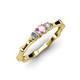 2 - Twyla Diamond and Pink Tourmaline Three Stone Ring 