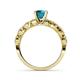 6 - Amaira London Blue Topaz and Diamond Engagement Ring 