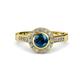 4 - Ara Blue and White Diamond Halo Engagement Ring 