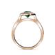 5 - Ara Emerald and Diamond Halo Engagement Ring 