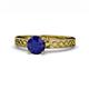 1 - Maren Classic 6.00 mm Round Blue Sapphire Solitaire Engagement Ring 
