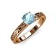 3 - Maren Classic 6.50 mm Round Aquamarine Solitaire Engagement Ring 