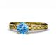 1 - Maren Classic 6.50 mm Round Blue Topaz Solitaire Engagement Ring 