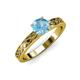 3 - Maren Classic 6.50 mm Round Blue Topaz Solitaire Engagement Ring 