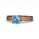 1 - Maren Classic 6.50 mm Round Blue Topaz Solitaire Engagement Ring 