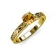 3 - Maren Classic 6.50 mm Round Citrine Solitaire Engagement Ring 