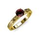 3 - Maren Classic 6.50 mm Round Red Garnet Solitaire Engagement Ring 