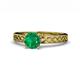1 - Maren Classic 6.00 mm Round Emerald Solitaire Engagement Ring 