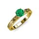 3 - Maren Classic 6.00 mm Round Emerald Solitaire Engagement Ring 