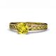 1 - Maren Classic 6.00 mm Round Yellow Diamond Solitaire Engagement Ring 