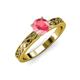 3 - Maren Classic 6.50 mm Round Pink Tourmaline Solitaire Engagement Ring 