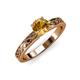 3 - Maren Classic 6.50 mm Round Citrine Solitaire Engagement Ring 