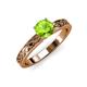 3 - Maren Classic 6.50 mm Round Peridot Solitaire Engagement Ring 