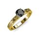 3 - Maren Classic 6.00 mm Round Black Diamond Solitaire Engagement Ring 